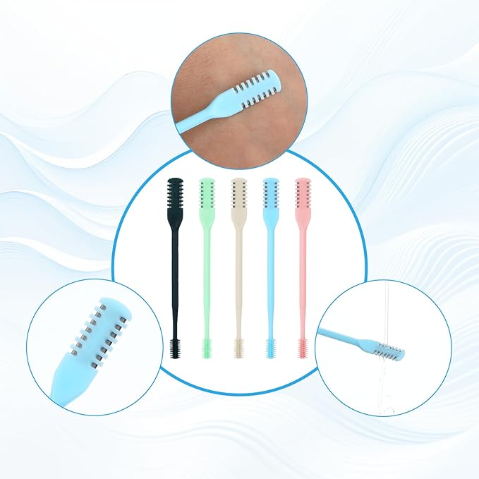 2-in-1 Nasal Hair Cutter Double Sided Nose Hair Knife 10PCS Upgrade Portable Nostril Hairs Remover Tool with Cases 360° Rotating Nose Trimmer Remover Tool Hairs Cutters for Men and Women