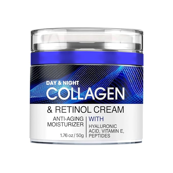 Face Moisturizer Cream, Anti Aging Neck Firming Cream, Collagen Day & Night Face Cream with Nicotinamide Acid for Women & Men 1.76oz