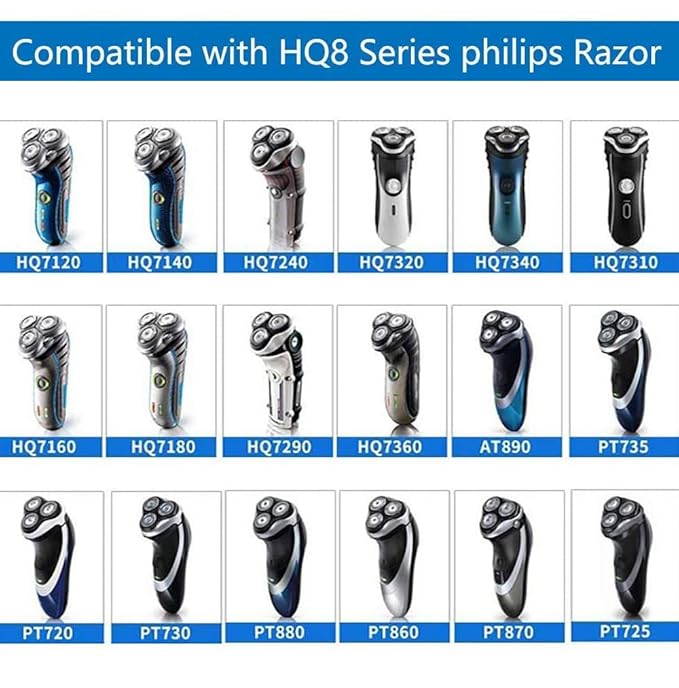 HQ8 Replacement Heads for Philips Norelco Aquatec Shavers, Compatible with Philips Shavers AT890,AT880,AT841,PT720 PT740,7180XL,8862XL, HQ8 Replacement Blades, New Upgraded