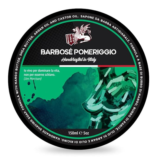 TFS Torino “Barbōsè Pomeriggio” Shaving Cream – 100 ml, Luxurious Made-in-Italy Cream with Coconut & Mint Fragrance, Rich Neutralizing Lather for Smooth, Irritation-Free Shave