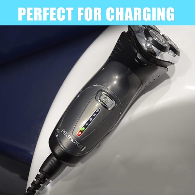 Replacement Charger for Remington Shaver F5-5800 F7800 F5800 F5790 F4790 R5150 R6130 R-6150 MS2-390 MS3-2700 MS680 R9100 Electric Razor Trimmer PA1204N Power Cord