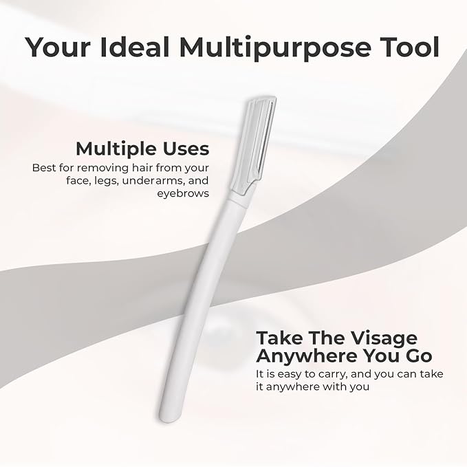 Visage Precision Facial Razors, Touch-up Dermaplaning Tool, Eyebrow Razor, Facial Hair/Peach Fuzz Removal, Face Shavers for Women and Men - 3 count