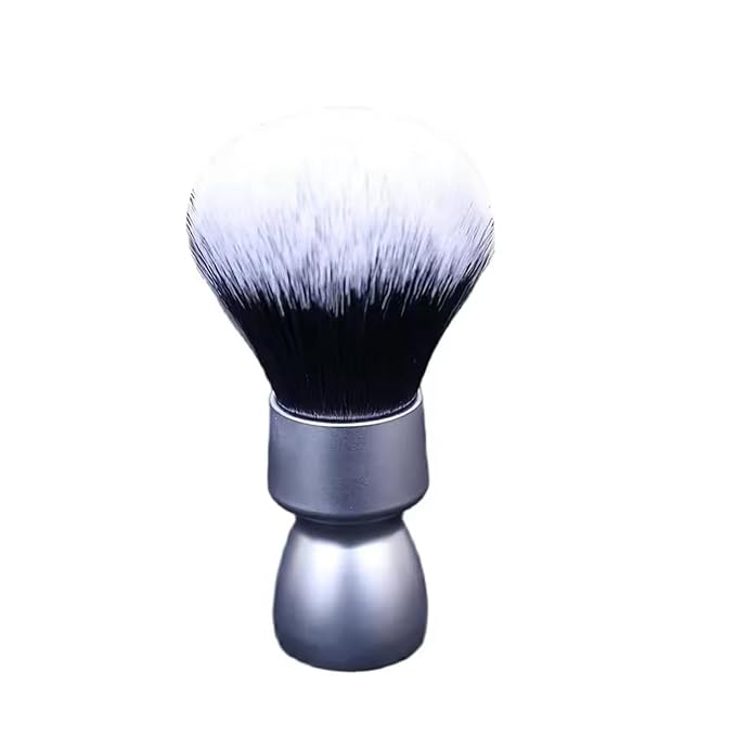 Yaqi Heavy Metal Handle Synthetic Hair Tuxedo Knot Shaving Brush