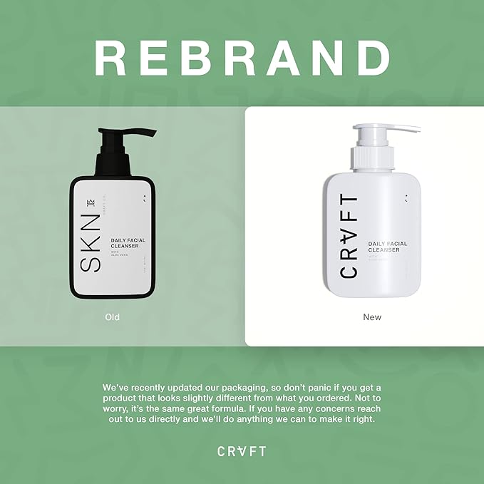 CRVFT Men's Daily Face Wash 3oz [AM/PM] | Oil & Dirt Extracting Cleanser | Daily Facial Cleansing | Ideal for All Skin Types | Clarifying Face Wash | Made in USA | Paraben & Sulfate Free [Scented]