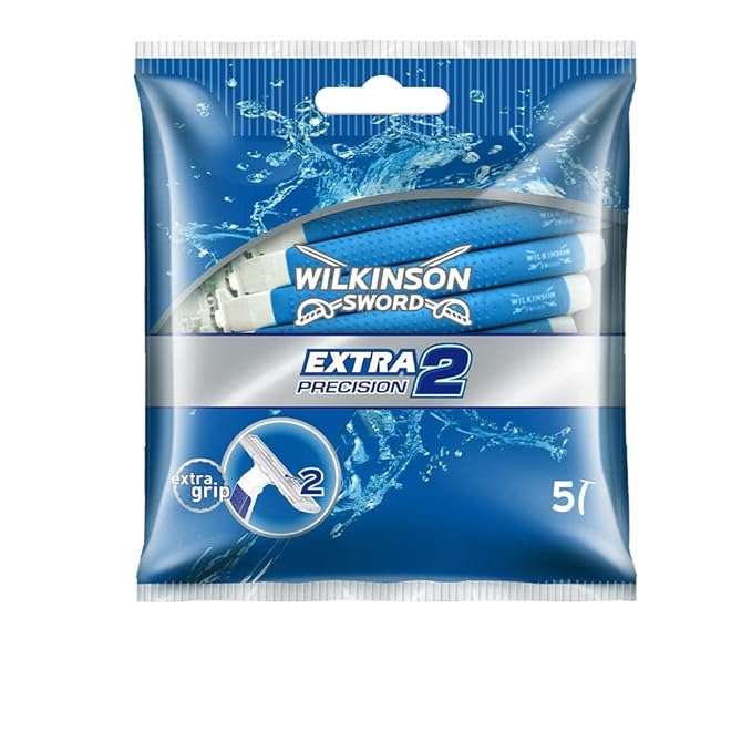 Wilkinson Sword Extra Precision 2 Disposable Razors, 5 Count (Same As Schick Slim Twin Disposables) (Pack of 2)