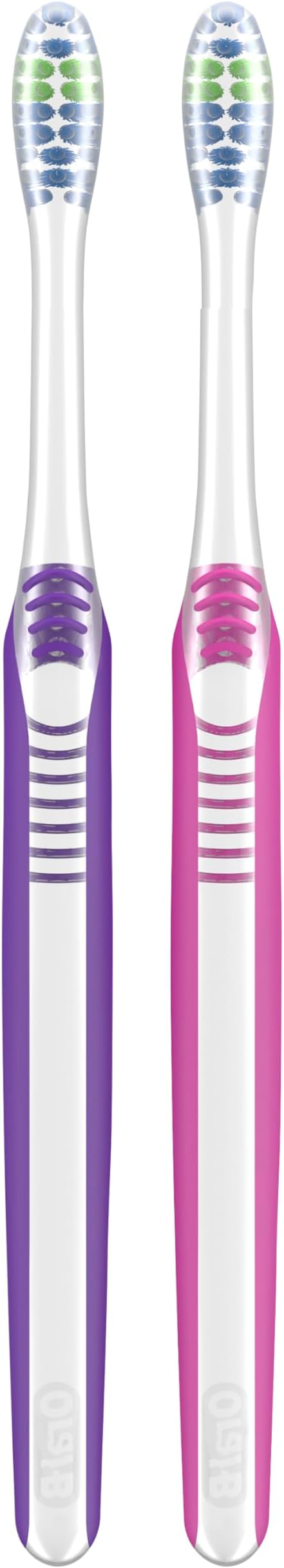 Oral-B Pro Health Fights Plaque & Tartar, 2 Count Medium Manual Toothbrush Pack, Indicator Bristles, Plaque Fighter, Gentle on Teeth