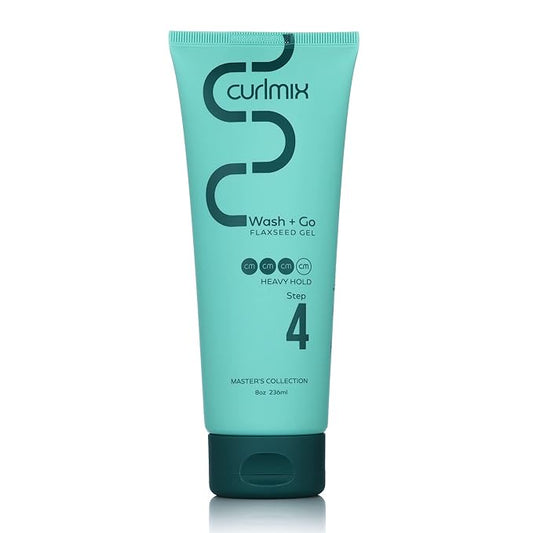 CurlMix Heavy Hold Flaxseed Gel for Curly Hair - Defines & Elongates Curls without Dryness or Flaking