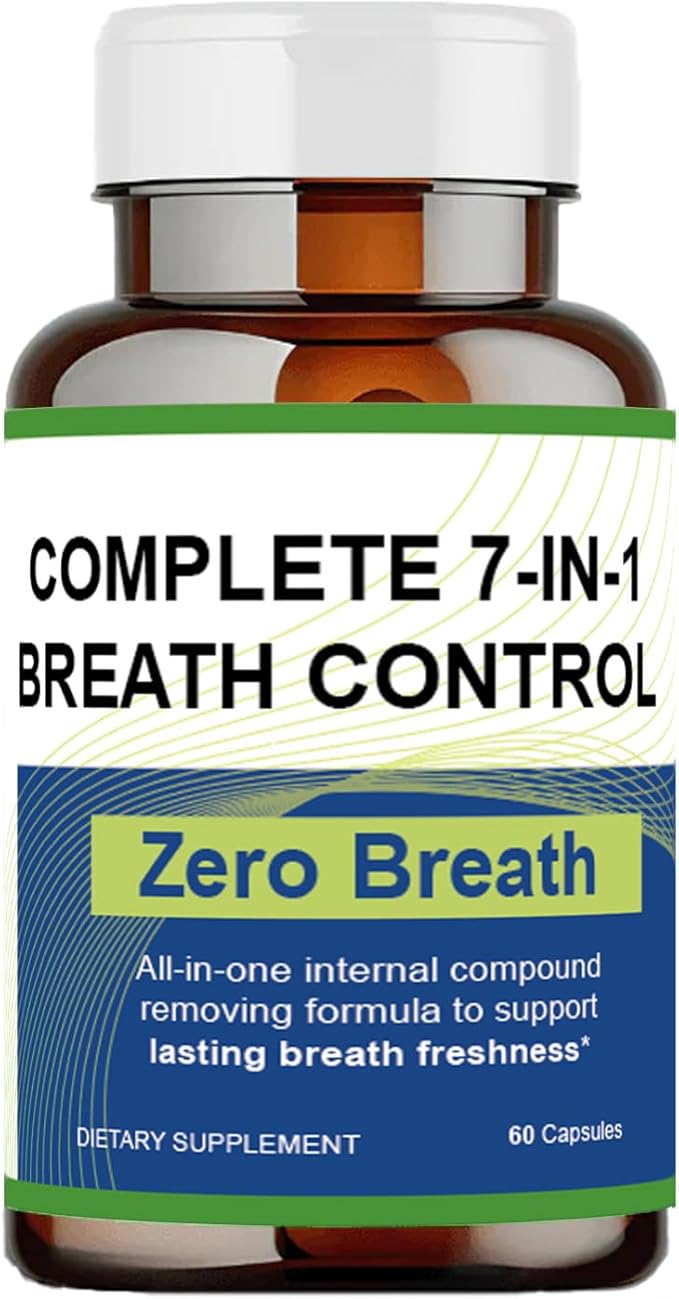 Zero Breath Capsules, Zero Breath 7 in 1 Bad Breath Solution with Organic Chlorophyllin, Natural Mint Extract, Magnesium Citrate and More