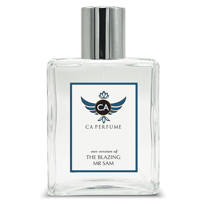 CA Perfume Impression of The Blazing Mr Sam for Men Woody Spicy Scent Long Lasting Cologne for Men Signature Scent for Day and Night Wear 3.4 Fl Oz 100ml
