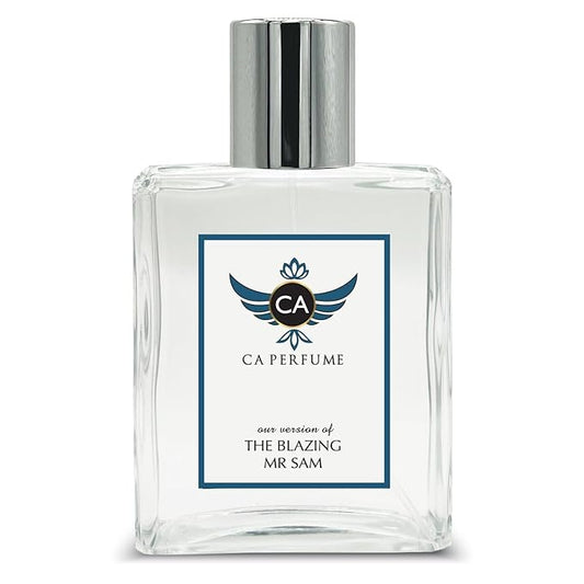 CA Perfume Impression of The Blazing Mr Sam for Men Woody Spicy Scent Long Lasting Cologne for Men Signature Scent for Day and Night Wear 3.4 Fl Oz 100ml