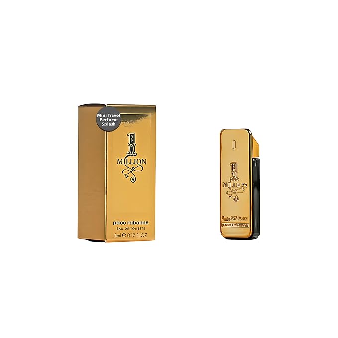 Paco Rabanne 1 Million Perfume for Men – Mini Eau de Toilette Splash, 0.17 Fl Oz