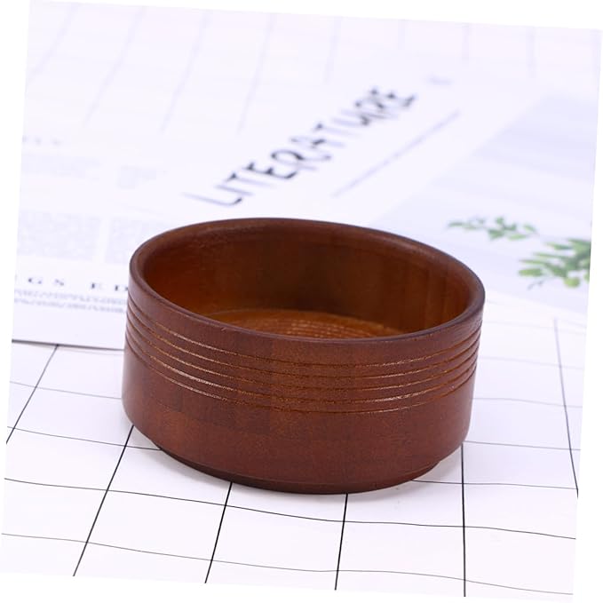 Angoily 3pcs Large Wooden Shaving Soap Bowl Men's Razor Bowl Shaving Foam Cup for Wet