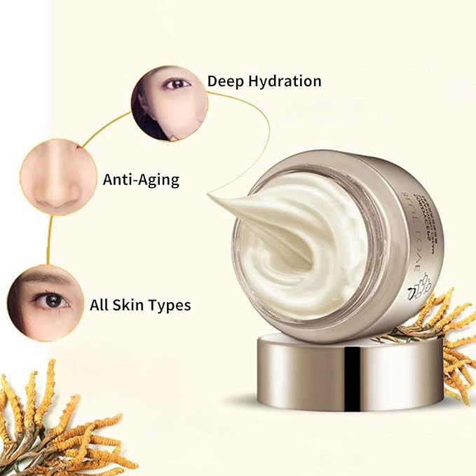 BLUE LOVE Cordyceps Hydrating Face Cream - Anti-Aging Moisturizer for Dry Skin, Deep Nourishment for Men & Women, All Skin Types, Non-Greasy Formula
