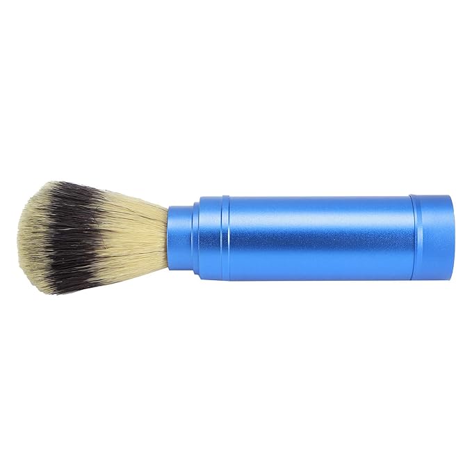 Beard Brush, Shaving Brush, Men Portable Beard Brush Travel Foaming Shaving Brush Grooming Tool Aluminum + Brush Hair Material, Beard Brush