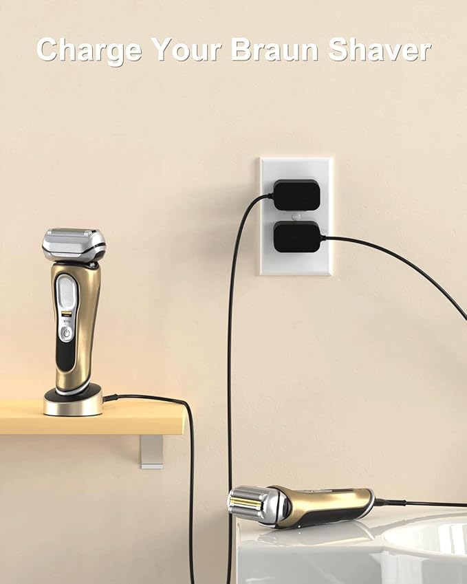 Shaver Charger compatible with Braun Shaver 9 8 7 6 5 3 1 XT5 Series for 9477cc 9465cc 8457cc 8417s 8330s 7085cc 7020s 790cc 6075cc 6072cc 6020s 5020 5018s 310s 3040 190s 130s.