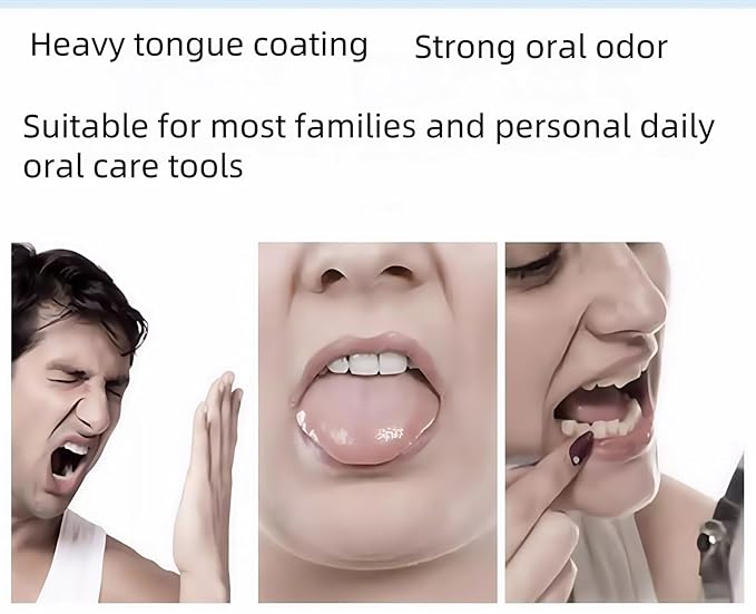 Double-Layer Stainless Steel Tongue Scraper - Deep Cleanse Thick Coating & Eliminate Bad Breath, Flexible Bristle-Free Design, Hygienic Mouth Cleaner for Daily Use - Comfort Handle