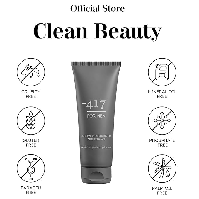 -417 Dead Sea Cosmetics Active Vegan After Shave For Men - Soothes, Moisturizes While Protecting Skin From Cuts and Nicks 3.38 oz.