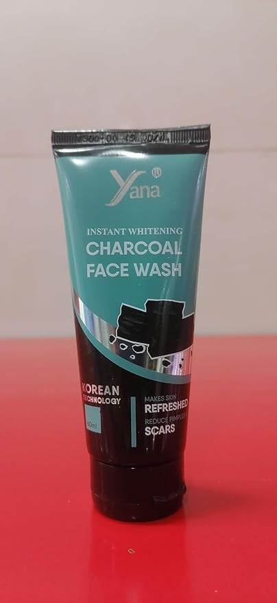 Yana Charcoal Face Wash travel size & Cleanser Reduce Dark Spots And Melasma For Women By Korean Technoloy | Charcoal Face Wash Scrub | Side-effect Free
