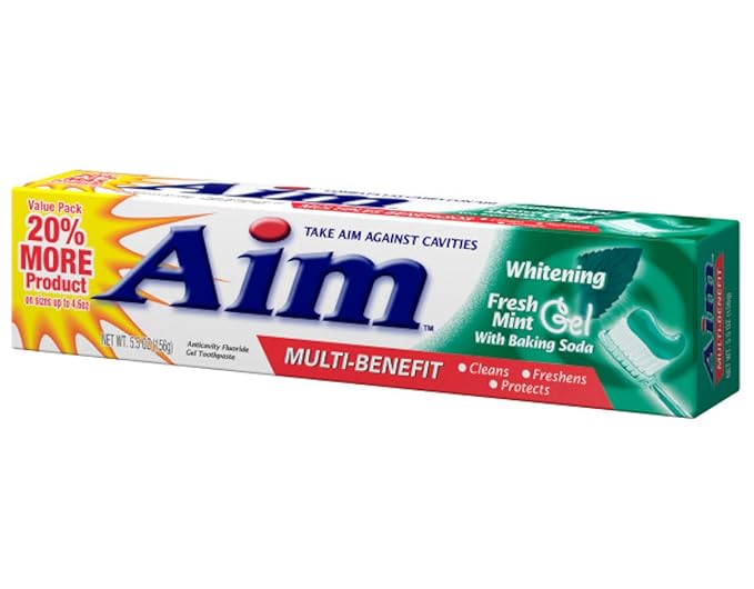 Aim Toothpaste 6 oz Tube (pack of 6) Fresh Mint gel