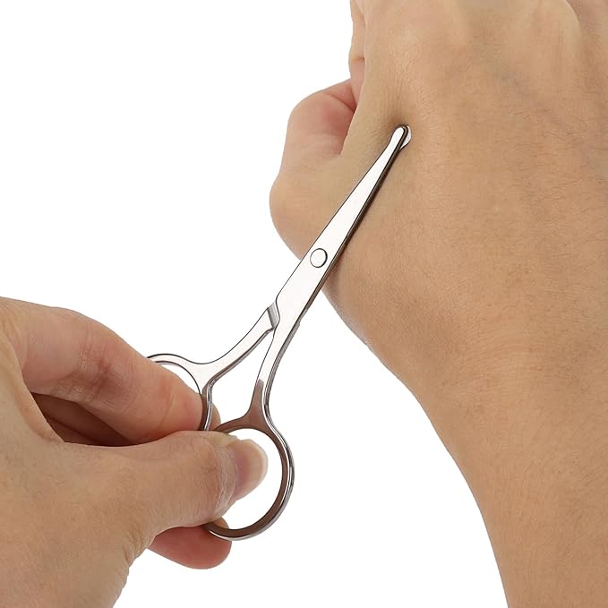 8 Pack Small Round Tip Scissors - Professional Grooming for Hair, Eyebrows, Nose Hair & Mustache