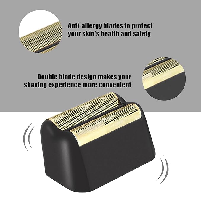 For wahl Shaver Foil Replacement,Professional 5 Star Series Finale Shaver Super Close Replacement Foil #7043-100#7043-100 Compatible with wahl Shaver Foil Replacement Heads (4PCS/Black)