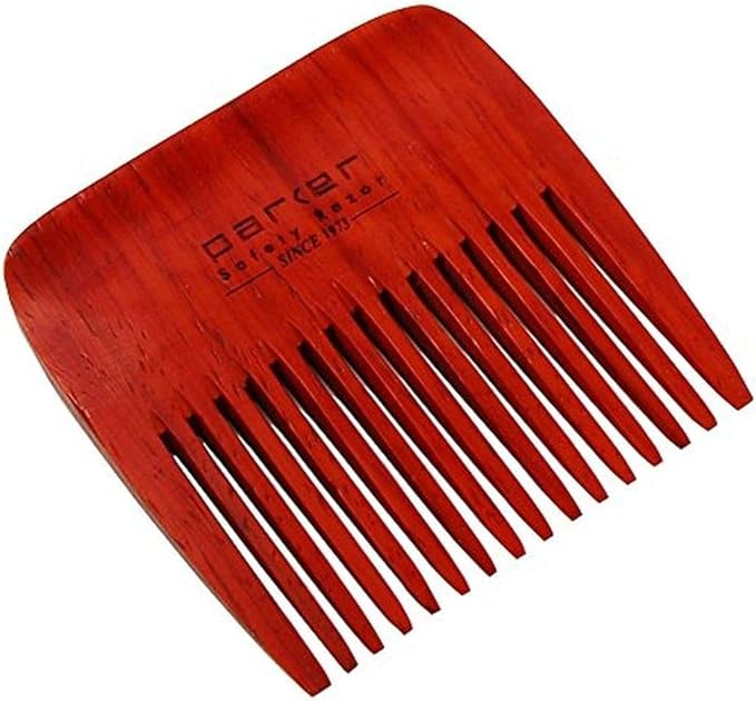 Parker's Premium Rosewood Wide Tooth Beard Comb with Jute Pouch