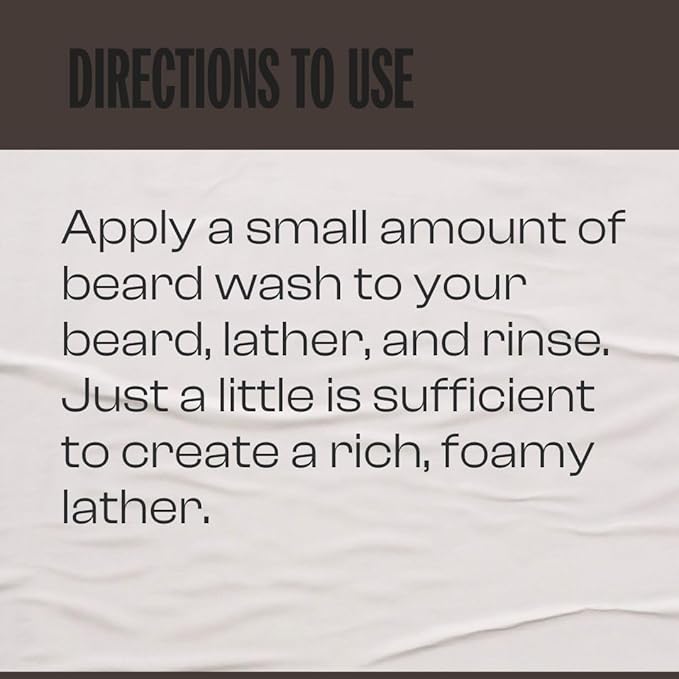 Men Rock Soothing Beard Wash - Oak Moss - Moisturizing Beard Wash for Men - Mens Skincare Products - Facial Hair Shampoo and Cleanser - 3.4 oz
