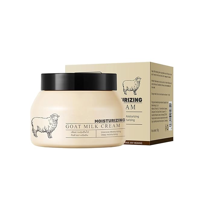 Goat Milk Face Cream, Moisturizing Goat Milk Lotion for Face and Body, Deeply Moisturizes Soothes & Softens Dry Skin, Lightweight Non-Greasy, Gentle Skincare, for All Skin Types, 3.52oz
