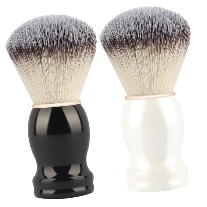 2Pcs Barber Shaving Brushes Manual Shaving Brushes for Beard Grooming for Home and Use for Wet Shaving and Traditional Shave Routine