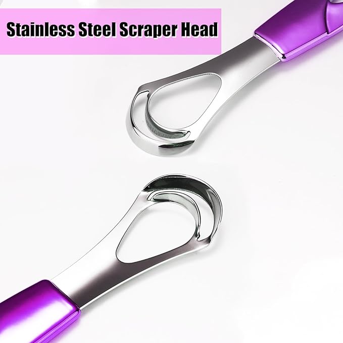 Tongue Cleaner, Tongue Scraper, Tongue Cleanser, Tongue Scraper, Tongue Scraper Cleaner, Helps Fight Bad Breath, Tongue Scrapers (Purple&Blue&Orange)