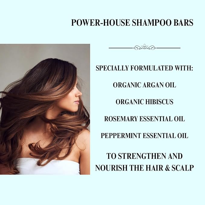 Aspen Kay Naturals Peppermint & Rosemary Shampoo Bar for Thinning Hair - Volumizing & Strengthening Argan Oil Shampoo for All Hair Types, Paraben & Sulfate Free, Made in USA - (2 pack)