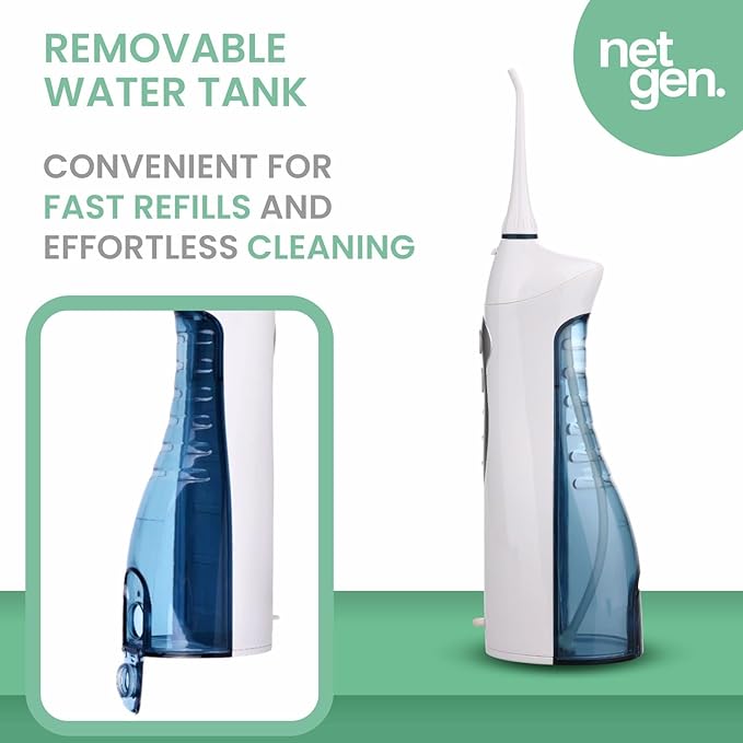Cordless Water Flosser for Deep Cleaning of Teeth & Gums, Professional Dental Oral Irrigator with 3 Modes, IPX7 Waterproof Electric Flosser, Portable Rechargeable Flosser for Home, Travel, and Gifts