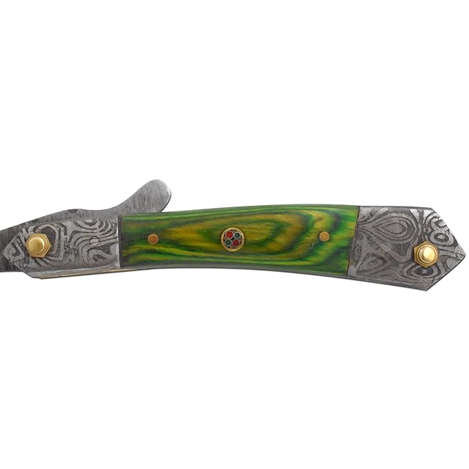 Straight Razor | Straight-Edge-Razor Sharp High-Hardness Real Damascus Steel Cutthroat Straight Edge-Blade | Barber Razor