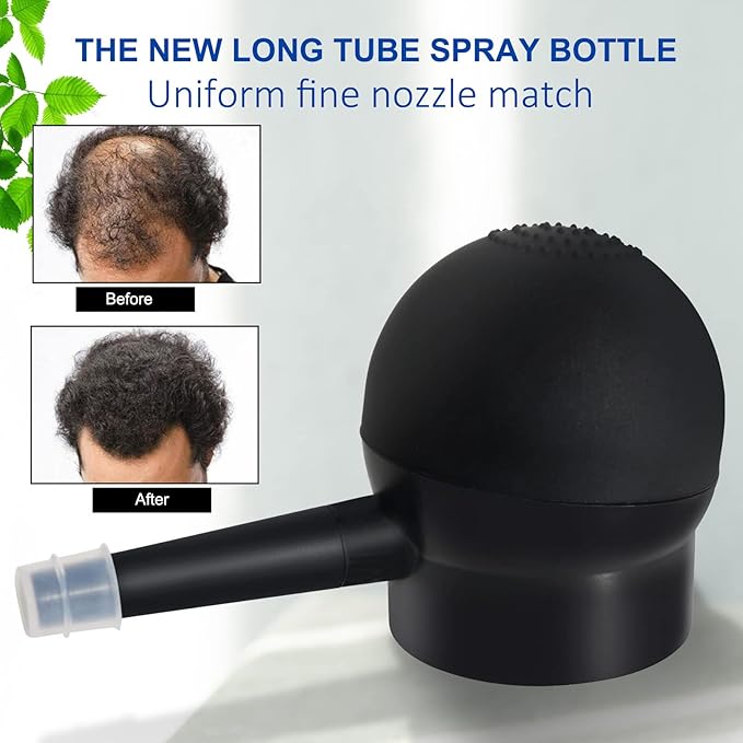RoseFlower Hair Fibers for Thinning Hair & Spray Unisex, Stain-Proof Waterproof Undetectable Natural Instantly Conceals Thicken Thinning Balding Hair Hairline 15 Sec, Look Younger, Medium Brown