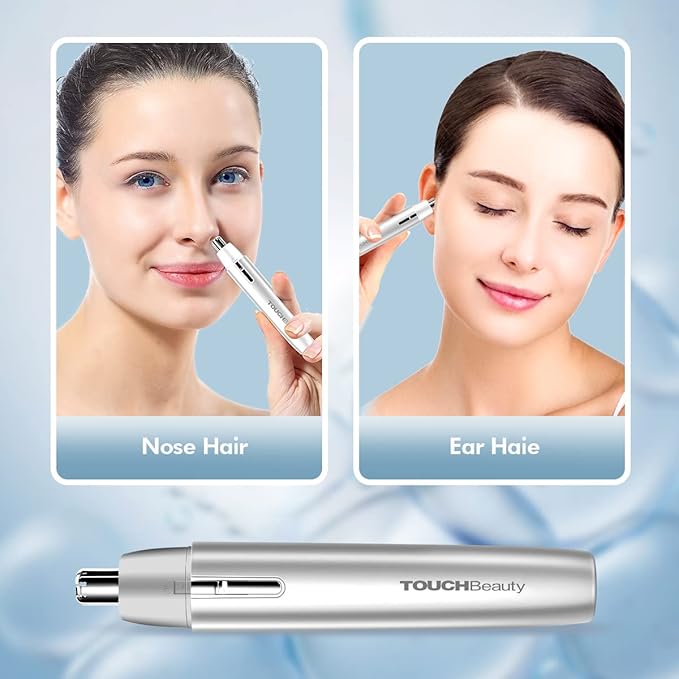 TOUCHBeauty Electric Nose Hair Trimmer for Women, Painless & Portable, Hypoallergenic Round Tip, Portable Trimmer with AAA Battery Powered, Easy Clean Travel-Friendly Groomer, Ideal Christmas Day