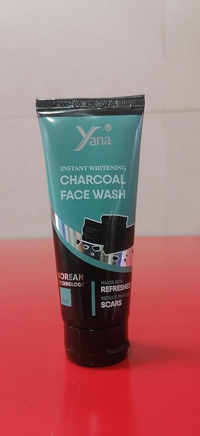 Yana Charcoal Face Wash travel size & Cleanser Reduce Dark Spots And Melasma For Women By Korean Technoloy | Charcoal Face Wash Scrub | Side-effect Free