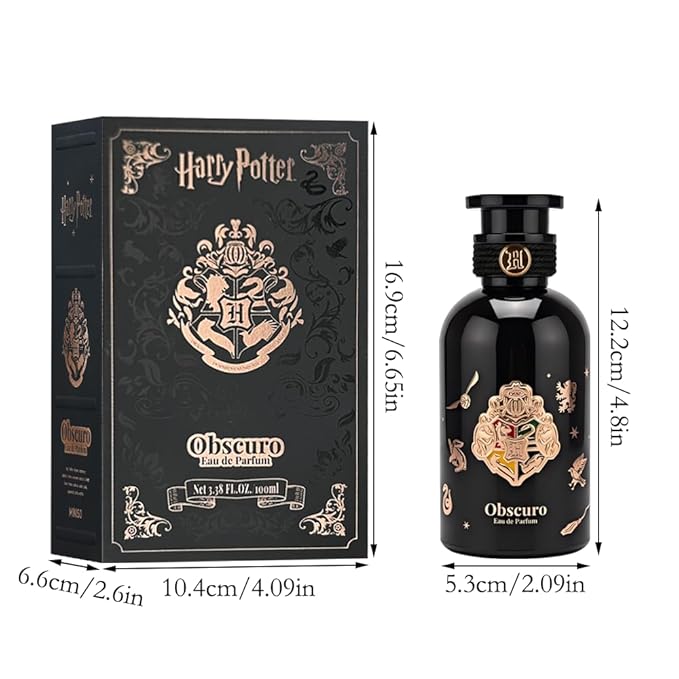MINISO Harry Potter Obscuro Perfume – Oriental Woody Amber Eau de Parfum, Warm Spicy Long-Lasting Scent for Unisex, 3.38 FL OZ / 100 ml