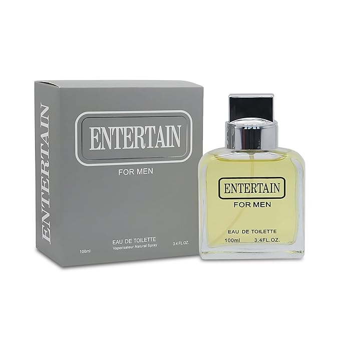 Entertain Men's Perfume–Dynamic & Charismatic Fragrance with Fresh Citrus,Spicy Accents,and Woody Notes Eau de Toilette 100ML for All Skin
