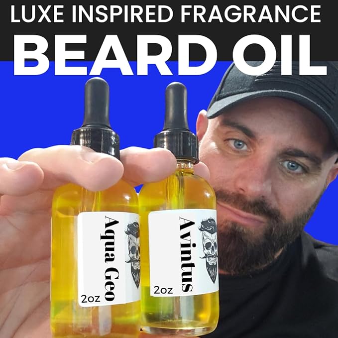 2oz The Man's Elixar |Cologne Scented Beard Oils For All Men, Beard Growth and Conditioner | Dry Flaky Dandruff skin | Oily Skin | 11 Natural Anti-Aging Oils