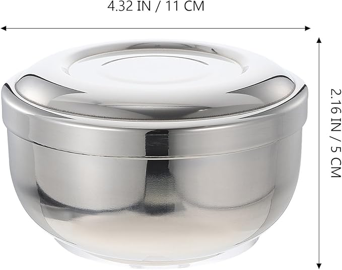 Stainless Steel Man Shaving Soap Bowl with Lid Foaming Container for Men'S Shaving Accessories Sturdy Bubble Bowl and Soap Use at Home or Travel