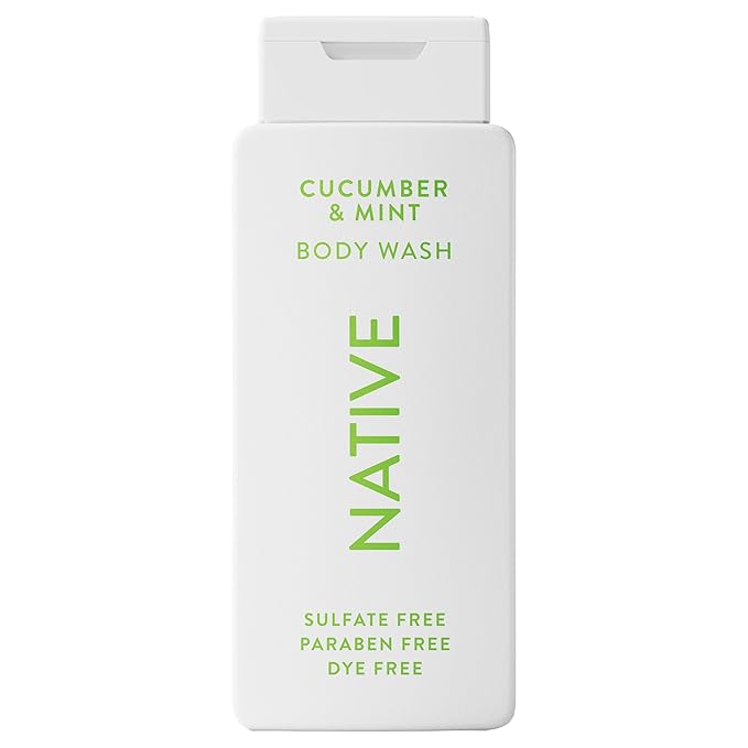 Native Body Wash Contains Naturally Derived Ingredients | For Women & Men, Sulfate, Paraben, & Dye Free Leaving Skin Soft and Hydrated | Cucumber & Mint 18 oz