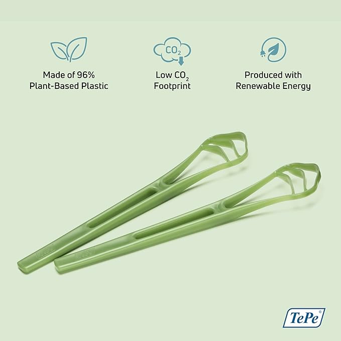 TePe Good Tongue Cleaner, Bioplastic Tongue Cleaner for Adults and Kids, 1 Plastic Scraper