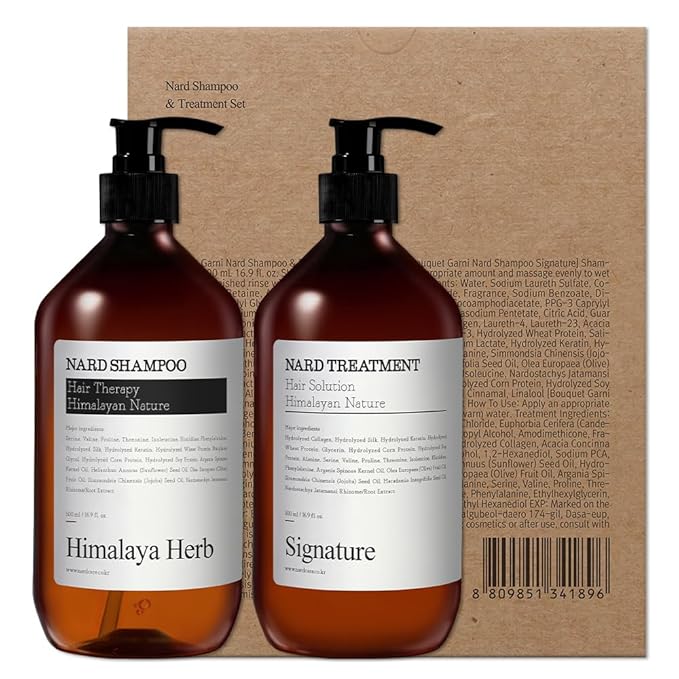 Hair Gift Set - Signature Shampoo & Conditioner Set 33.8 Fl. oz. (2×16.9 Fl. oz.) / 6 Hydrolyzed Proteins, 11 Amino Acids & 5 Plant Oils/Smooth & Shiny Hair