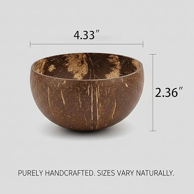 Natural Coconut Shell Shaving Soap Bowl – Handcrafted Shaving Mug & Cup for Men, Naturally Odor-Free, Lightweight, Built for Durability, Perfect for Bowl Shaving & Wet Shave