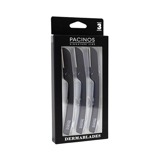 Pacinos Derma Blades for Men - Precision Straight Razor Beard Care Exfoliation Tool with 100% Stainless Steel Blades