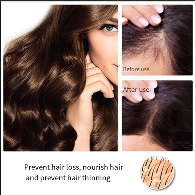 Hair Growth Roll On, Revival Ampoule, Rosemary Hair Groth Serum, Thicker & Stronger Prevents Fall For All Hair (3 Pcs)