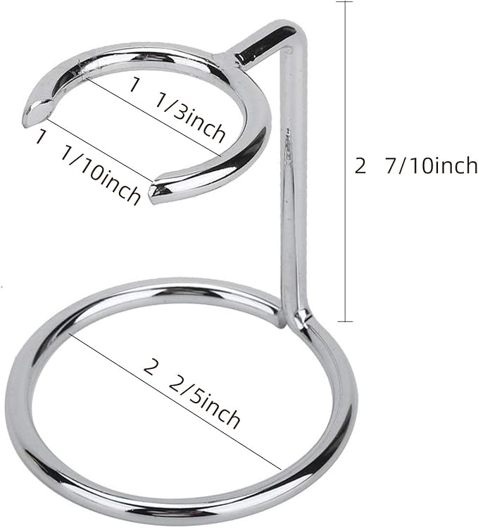 Grandslam Shave Brush Stand Stainless Steel for Badger Shaving Brushes Holder Height 2.8inch/7cm Space Saver