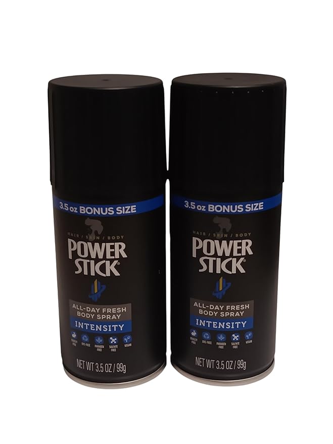Power Stick Intensity All-Day Fresh Body Spray for Men, 3.5 oz (pack of 2)