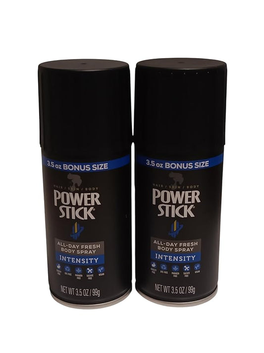Power Stick Intensity All-Day Fresh Body Spray for Men, 3.5 oz (pack of 2)