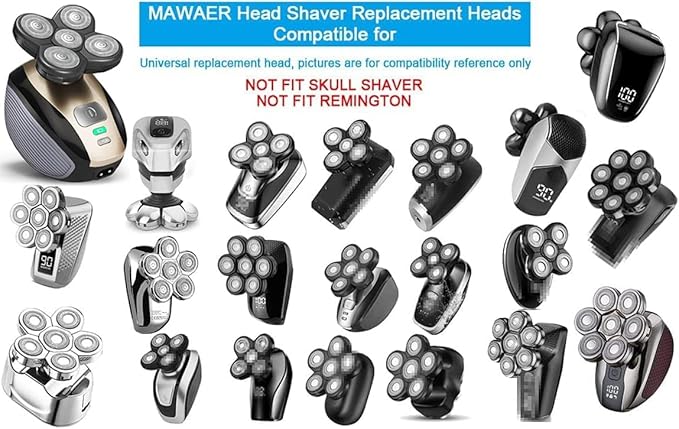 FreedomGold Shaver Replacement Heads - 5D Universal Blades Compatible With FreedomGold & Other Brands